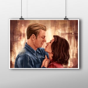 Steve & Peggy &quot;A Long Time&quot; Art Print - MCU Poster