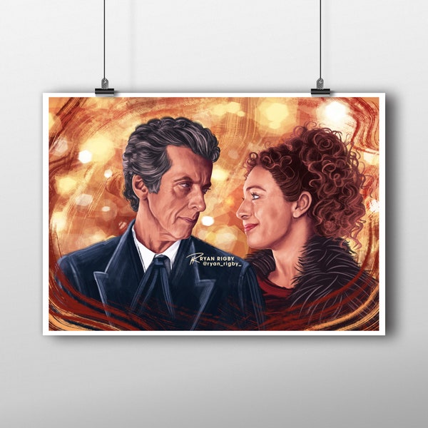 Twelfth Doctor and River Song Art Print