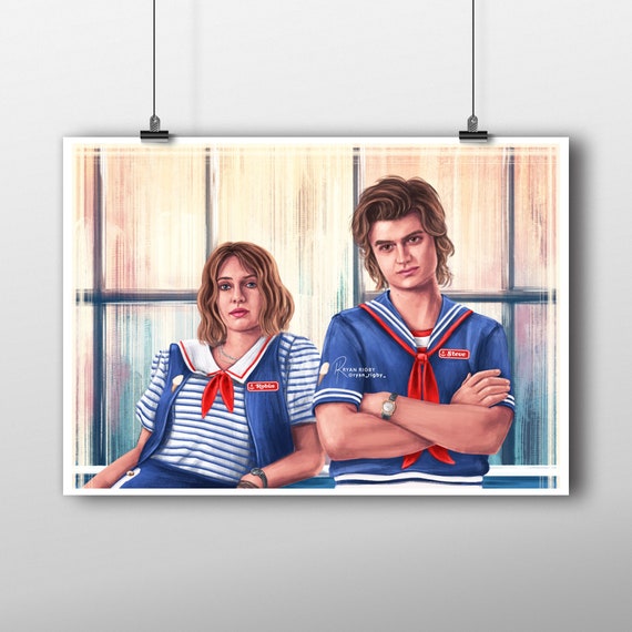 Steve and Robin scoops Ahoy Stranger Things Etsy