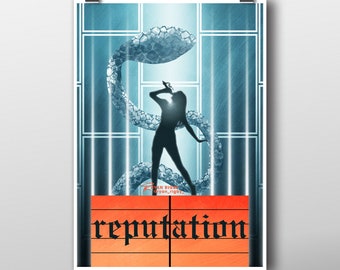 Taylor Swift Reputation Eras Tour Illustration Art Print Poster