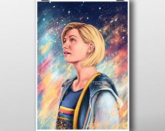 Thirteenth Doctor "The Blossomiest Blossom" Illustration Doctor Who Art Print - Jodie Whittaker Poster