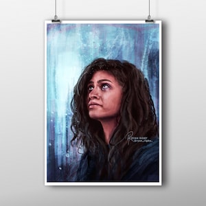 Euphoria Rue &quot;All For Love&quot; Zendaya Illustration Art Print
