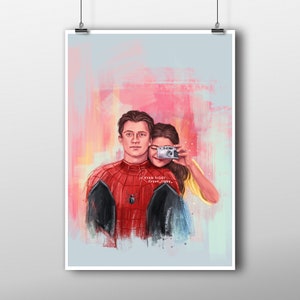 Jej Spider-Man, Jego MJ - Tom Holland i Zendaya Art Print