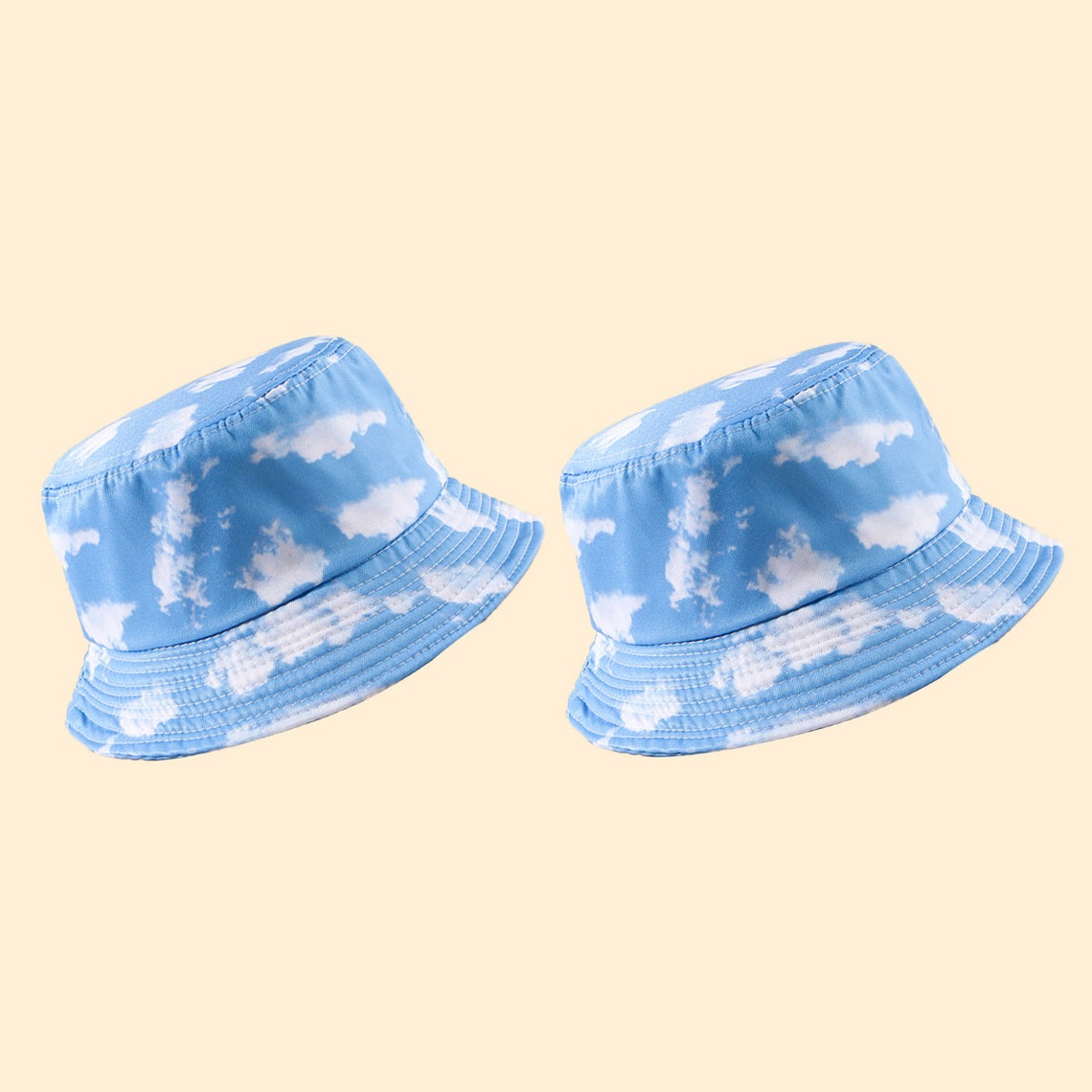 Bucket Hat Blue Sky White Cloud Hatwomens Hats | Etsy