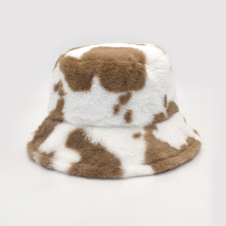 Cow Bucket HatBucket Hatwhite hatwinter hatwomens hats image 3