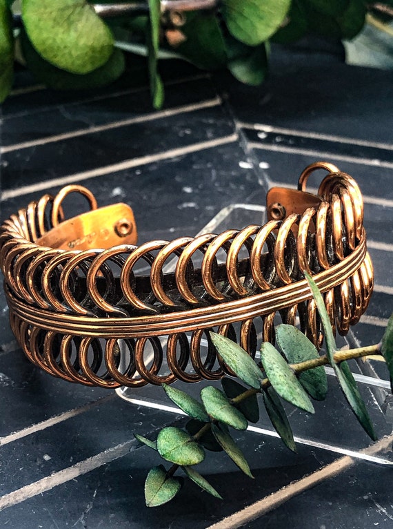 Vintage Jewelry- Signed Renoir Solid Copper Coil C