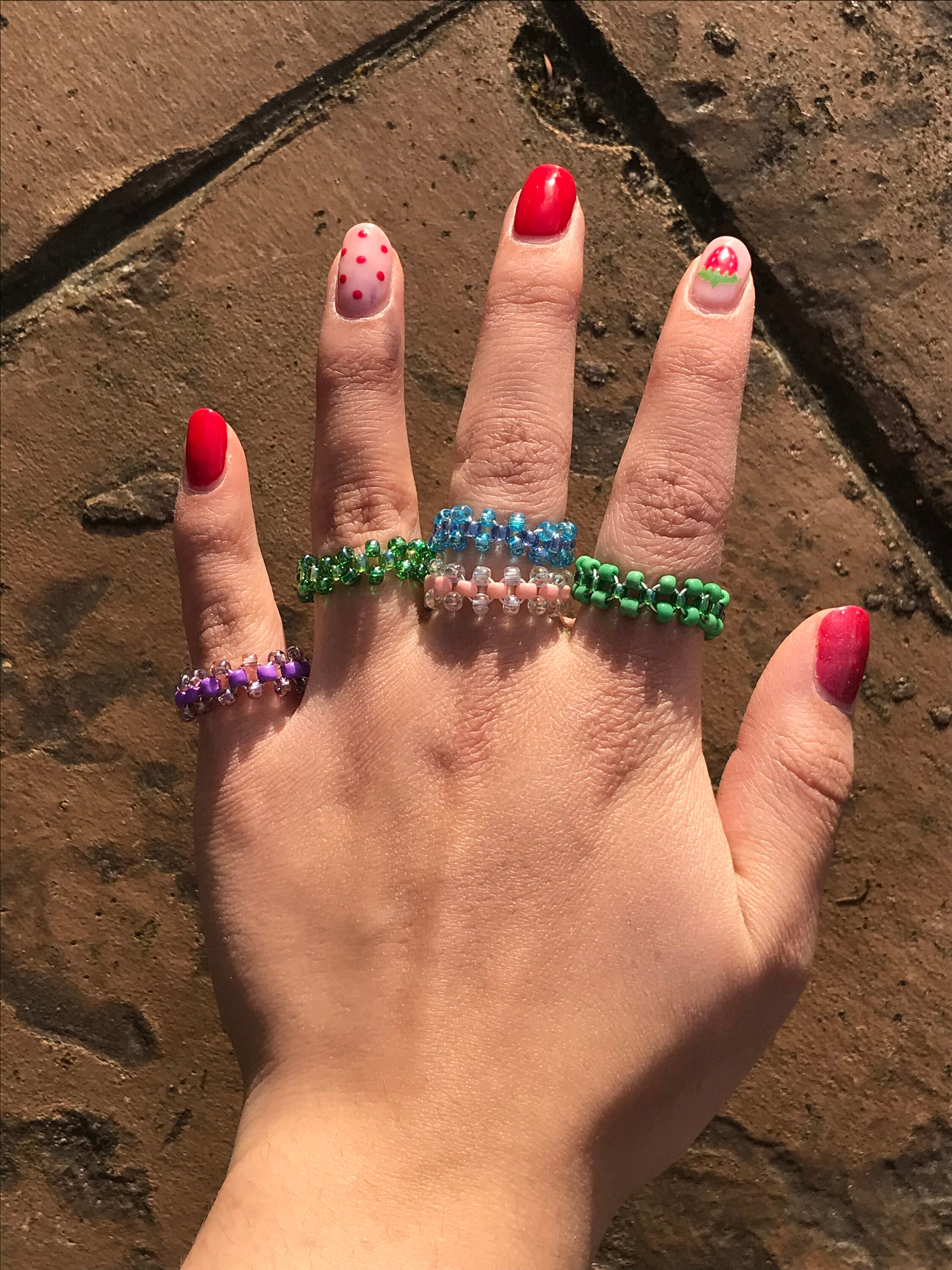multi color 6 rings