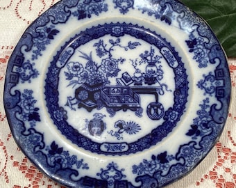 Antique Flow Blue Ironstone 7.5