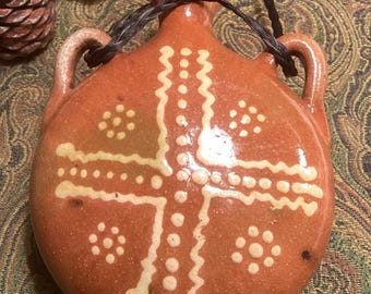 Kappa Sake Server Antique Japanese Oribe Ceramic Decorative