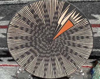 Acoma Pueblo Artist Salina Sanchez Fine Line & Polychrome Decorative Disk