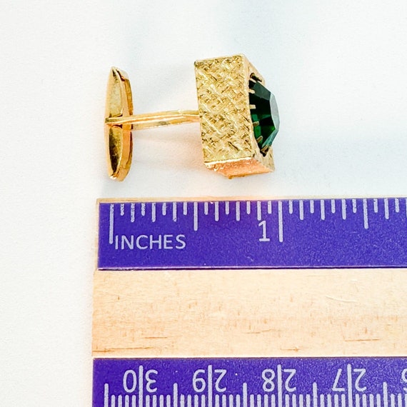 Emerald Green Cuff Links Vintage Suit Wedding For… - image 10