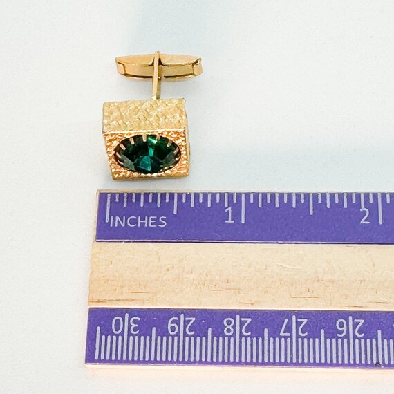 Emerald Green Cuff Links Vintage Suit Wedding For… - image 9