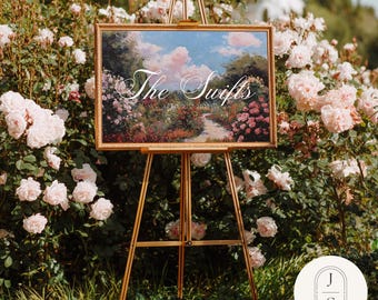 Blushing Garden Wedding Welcome Sign Artwork | Unframed and Framed Fine Art Print