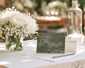 Monet Lily Ponds Collectie | Ansichtkaarten voor gastenboeken | Op maat gemaakte kunstzinnige stationery