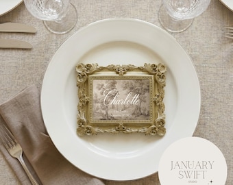 Rustic Landscapes Collection | Personalized Framed Floral Guest Cards & Favours