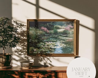 Rustgevende waterlelies | Kunstprint en canvas, zowel oningelijst als ingelijst