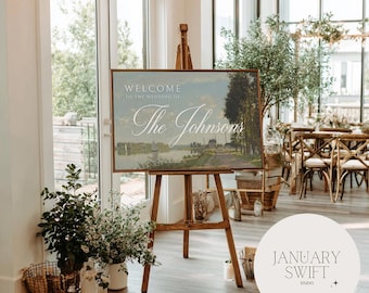 Argenteuil by Claude Monet | Wedding Welcome Sign Artwork Printed Painting | Fine Art Print & Canvas