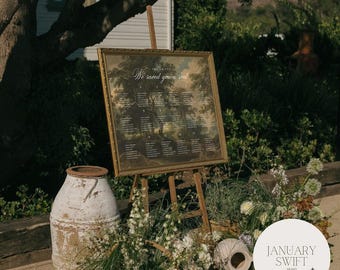 Woodland Landscape Seating Chart Artwork Sign | Unframed and Framed Print, Canvas & Foamboard