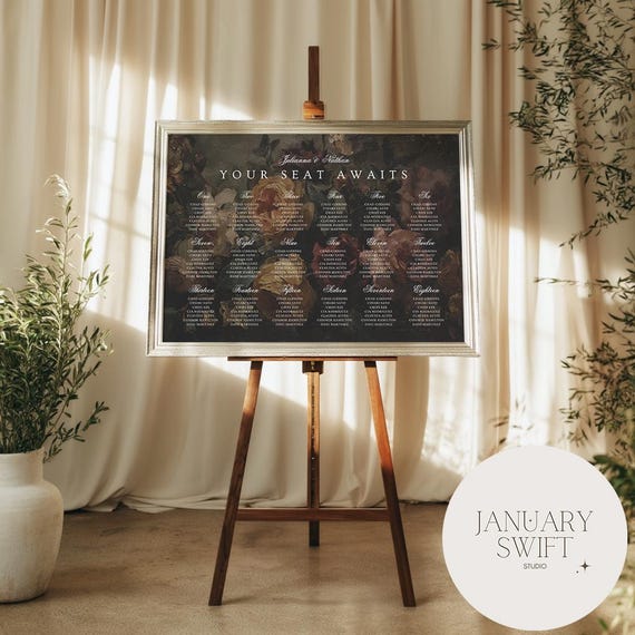 Printed Floral Seating Chart