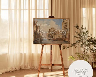 Scuola di San Marco by Jules-Romain Joyant | Wedding Welcome Sign Artwork Printed Painting | Fine Art Print & Canvas