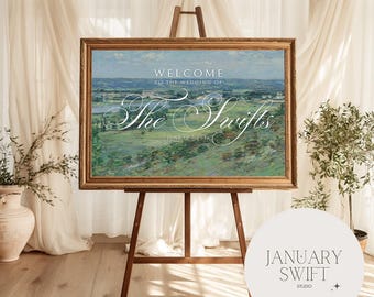 Valley of the Seine by Theodore Robinson | Wedding Welcome Sign Artwork Printed Painting | Fine Art Print & Canvas