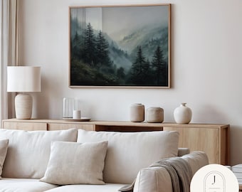 Misty Mountain Elegance | Unframed and Framed Fine Art Print