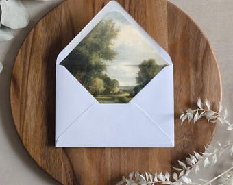 Serene River Meadow Printable Envelope Liners (Digital Download)