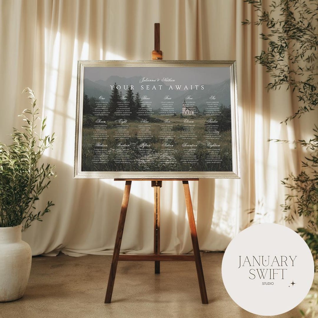 White Church Seating Chart Artwork Sign | Unframed and Framed Print ...