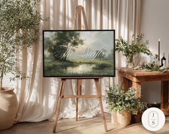 Pastoral Pond Wedding Welcome Sign Artwork | Unframed and Framed Fine Art Print