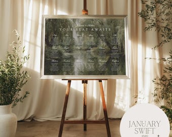 Enchanted Willow Waters Seating Chart Artwork Sign | Unframed and Framed Print, Canvas & Foamboard