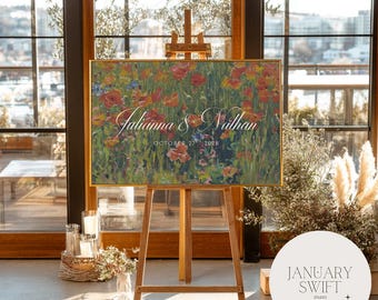 Poppies by Robert W. Vonnoh | Wedding Welcome Sign Artwork Printed Painting | Fine Art Print & Canvas
