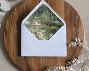 Rose Lily Pond Printable Envelope Liners (Digital Download)