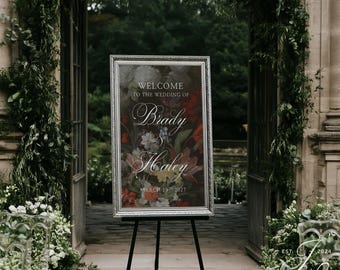 Bloemenstilleven van Picart | Welkomstbord voor bruiloft | Kunstprint op canvas |