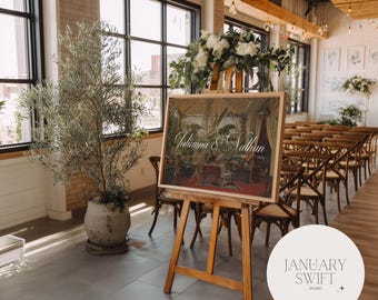 Veranda de la Princesse Mathilde by Charles Giraud | Wedding Welcome Sign Artwork Printed Painting | Fine Art Print & Canvas