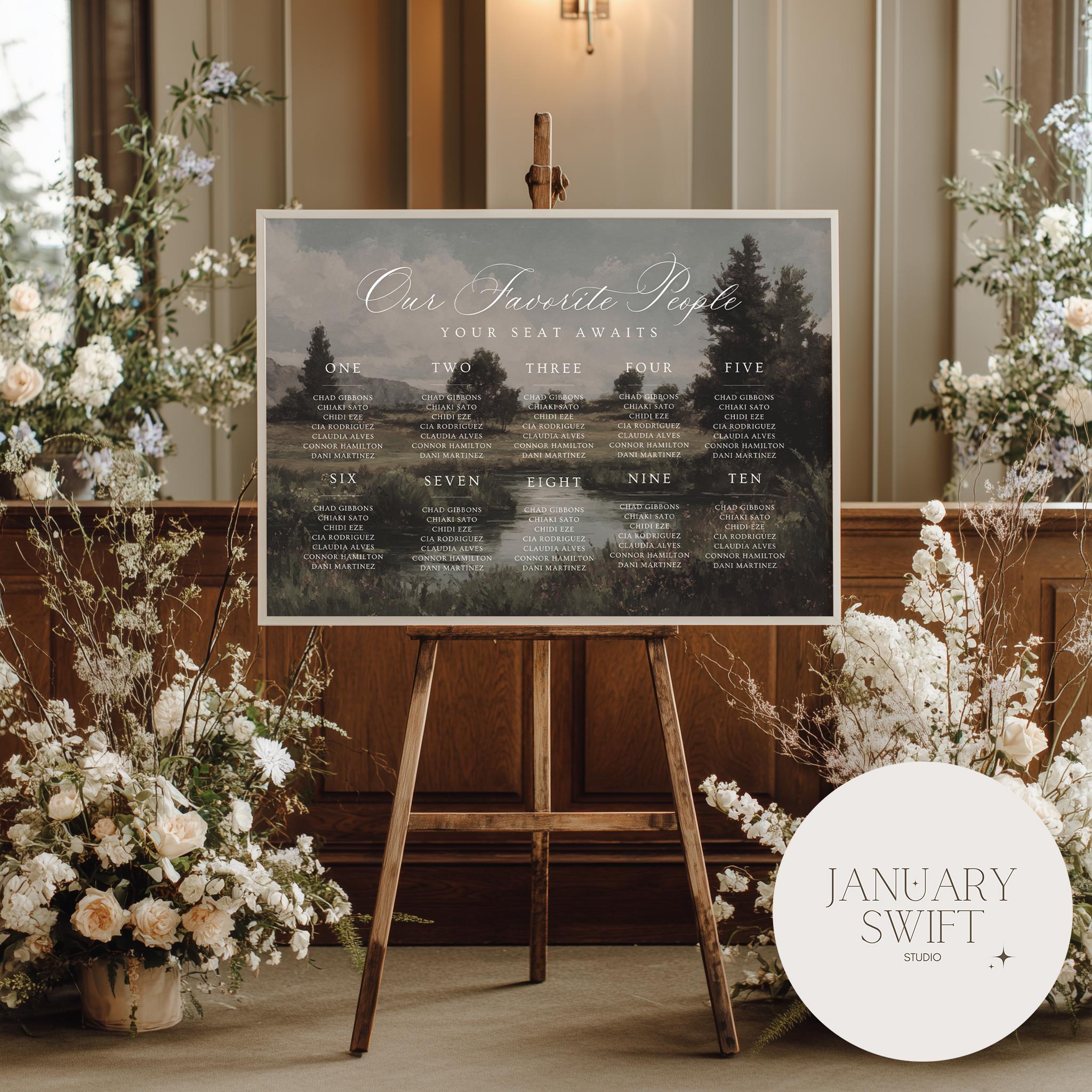 Shonash Ravine Sign Rustic Ravine Seating Chart Artwork Sign | Unframed and Framed Print ...