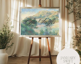 View of Monte Carlo from Cap Martin by Pierre-Auguste Renoir | Wedding Welcome Sign Artwork Printed Painting | Fine Art Print & Canvas