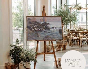 Faraglioni-Felsen bei Capri by Paul von Spaun | Wedding Welcome Sign Artwork Printed Painting | Fine Art Print & Canvas