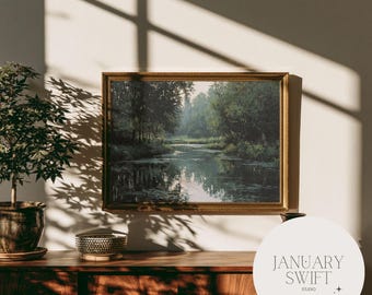 Woodland River | Kunstprint en canvas, zowel oningelijst als ingelijst.