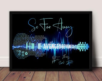 So Far Away Poster Etsy