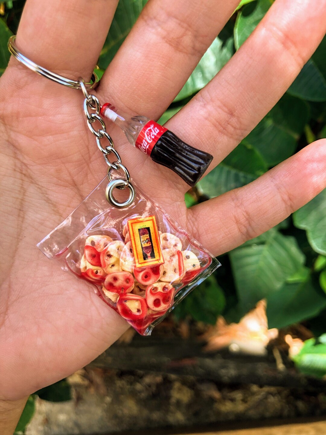 Chicharrones Con Salsa Keychain Chicharrón En Bolsita Llavero Mexican