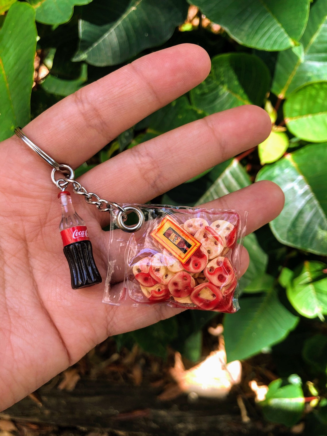 Chicharrones Con Salsa Keychain Chicharrón En Bolsita Etsy