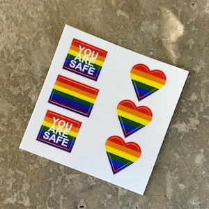 Safe With Me Badge Stickers