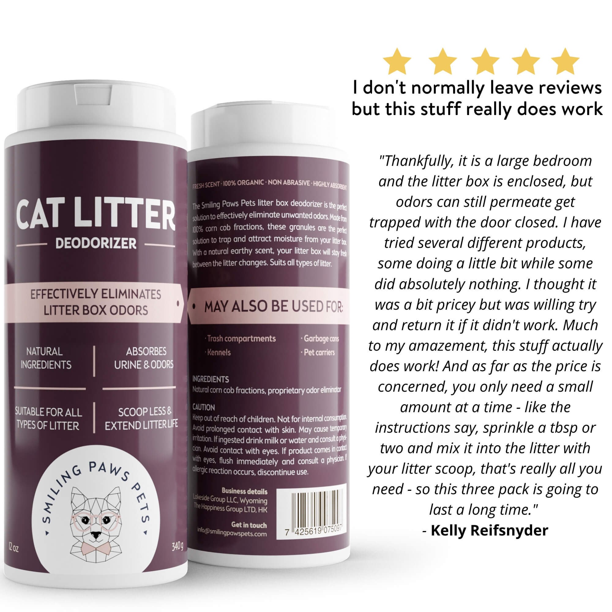 Organic Cat Litter Deodorizer 3 Pack Eco friendly Litter box Etsy