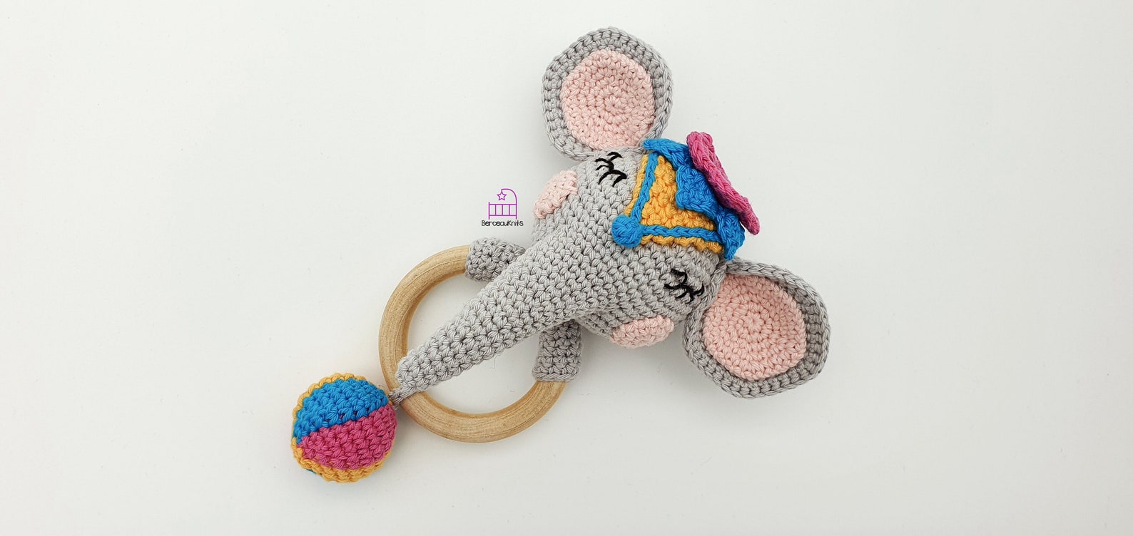 CROCHET PATTERN Ellie the Elephant Amigurumi Teether Rattle - Etsy UK
