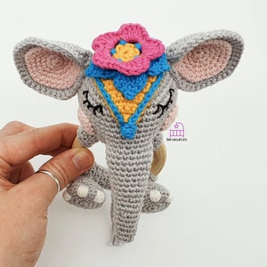 CROCHET PATTERN Ellie the Elephant Amigurumi Teether Rattle - Etsy UK