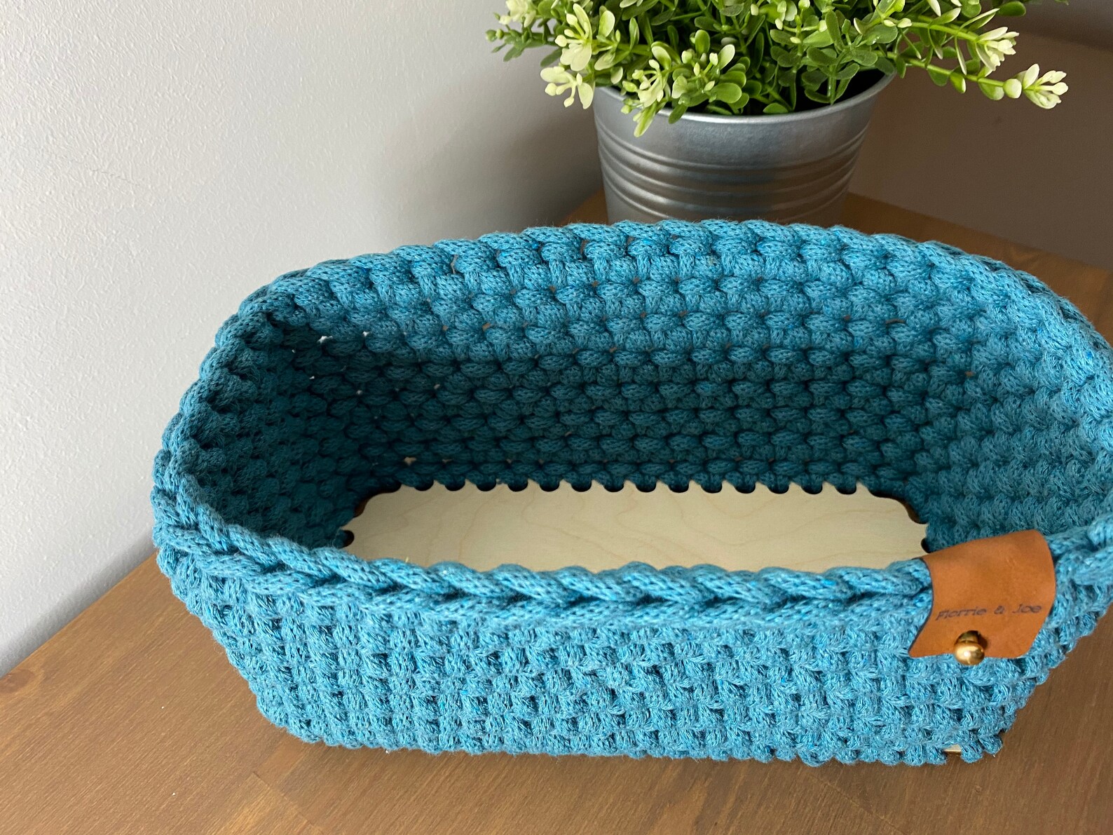 21cm x 10cm Macrame Crochet cestas de almacenamiento base de | Etsy