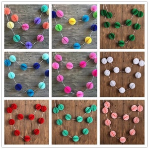 8ft Honeycomb Ball Garland Bunting Banner Party Birthday Decoration 13 mini ball GARLAND