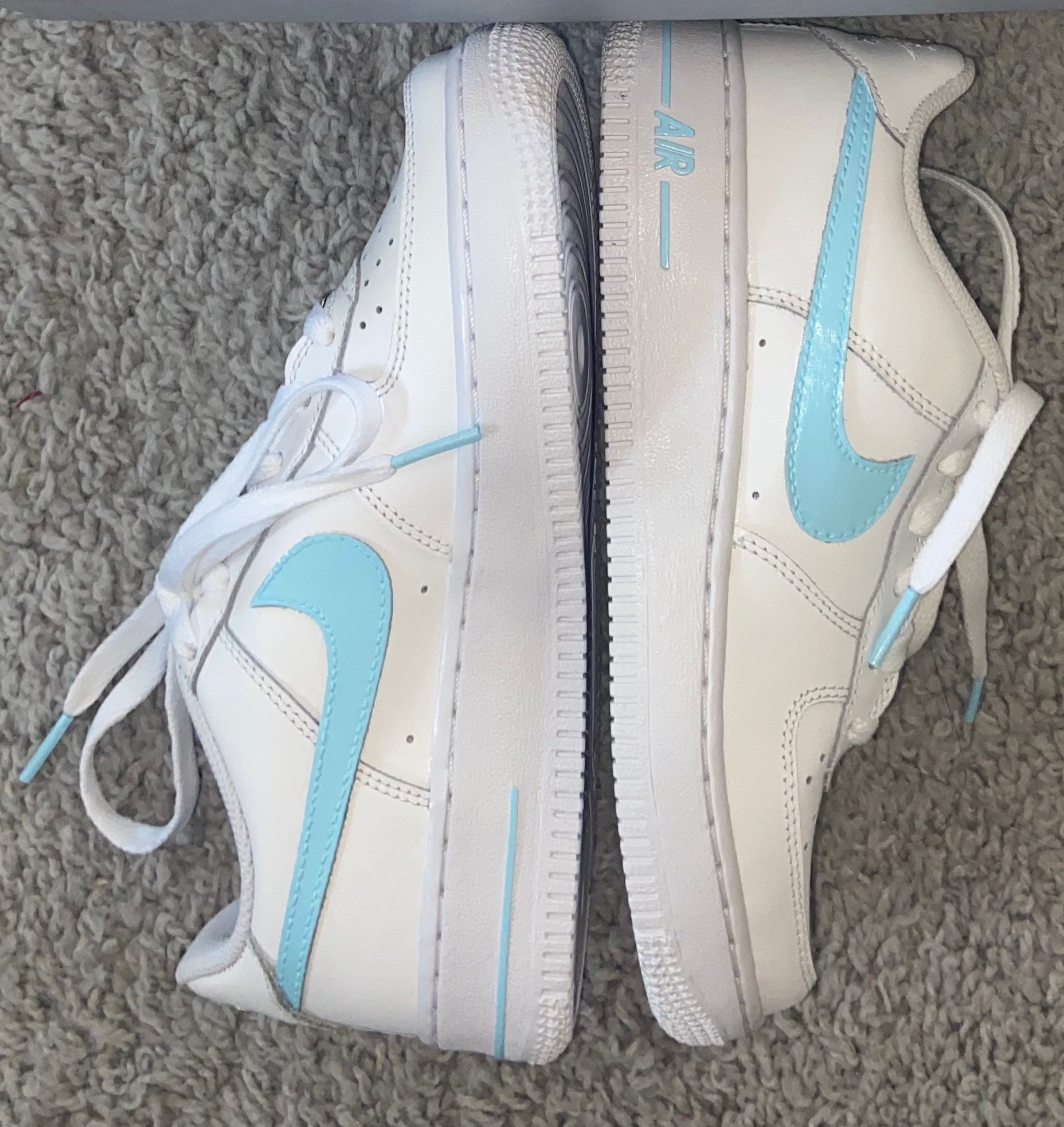 light blue air force ones womens