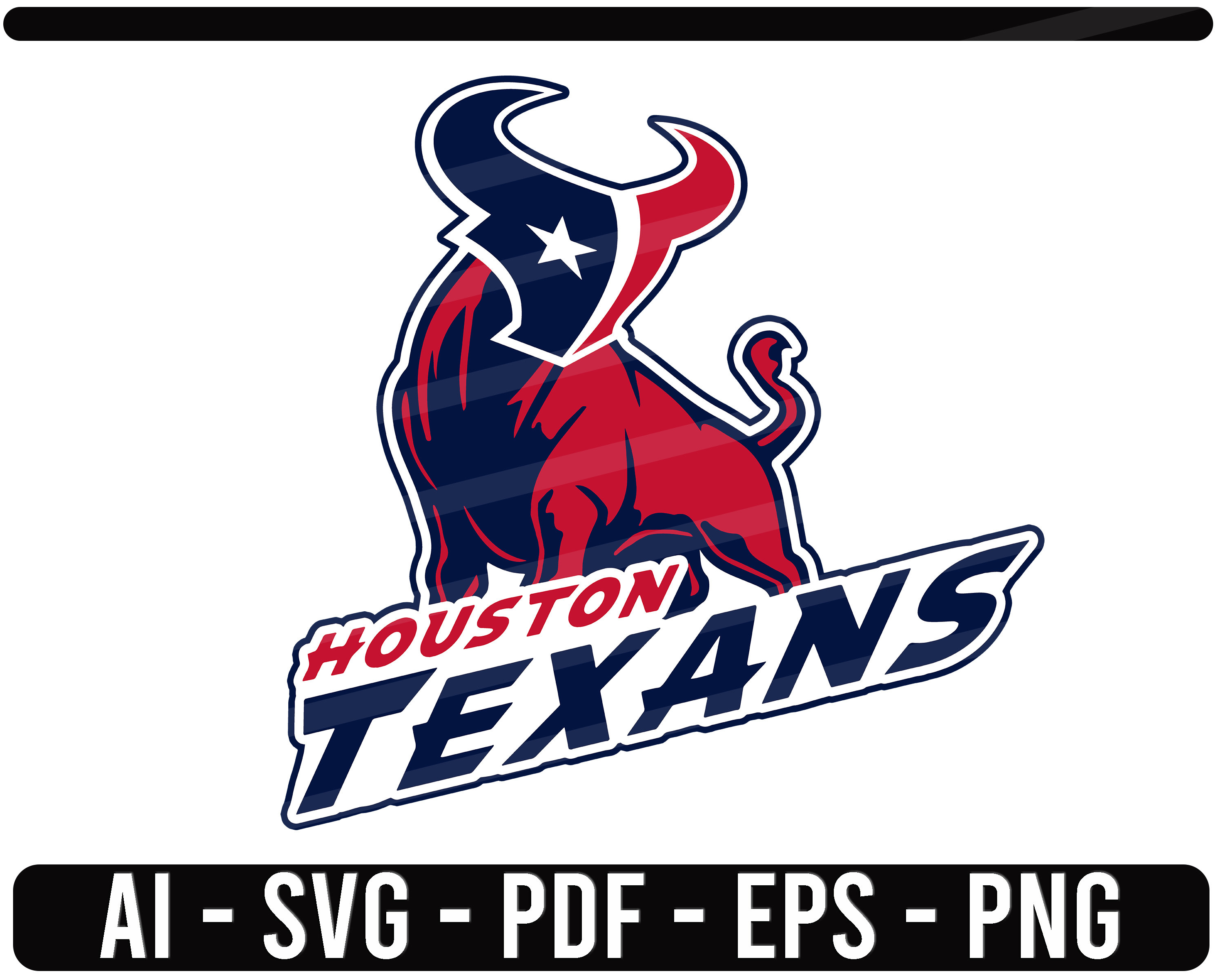 Houston Texans SVG NFL sports Logo Football cut file for Etsy
