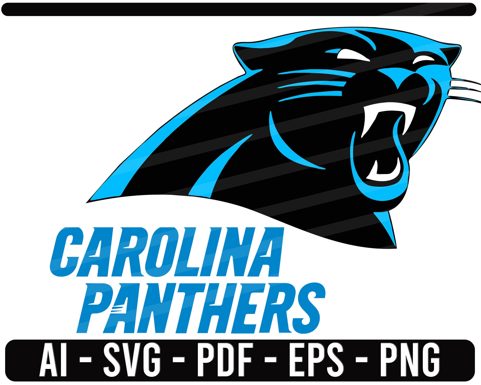 Carolina Panthers Svg Nfl Sports Logo Football Cut File For Etsy